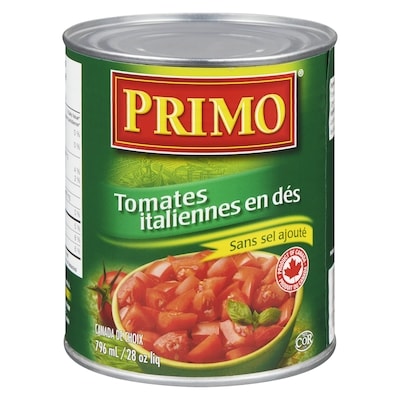 Primo Tomates italiennes en dés 796 ml, 0,25 $/100ml