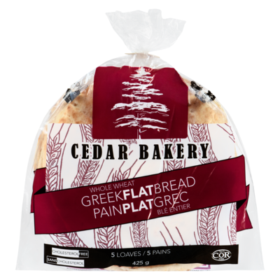 Cedar Whole Wheat Greek Pita 425 g, $0.42/100g