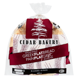 Cedar Pita grec de blé entier 425 g, 0,35 $/100g