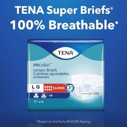 Tena Proskin Super Incontinence Briefs, XLarge, 12 Count - 12 ea