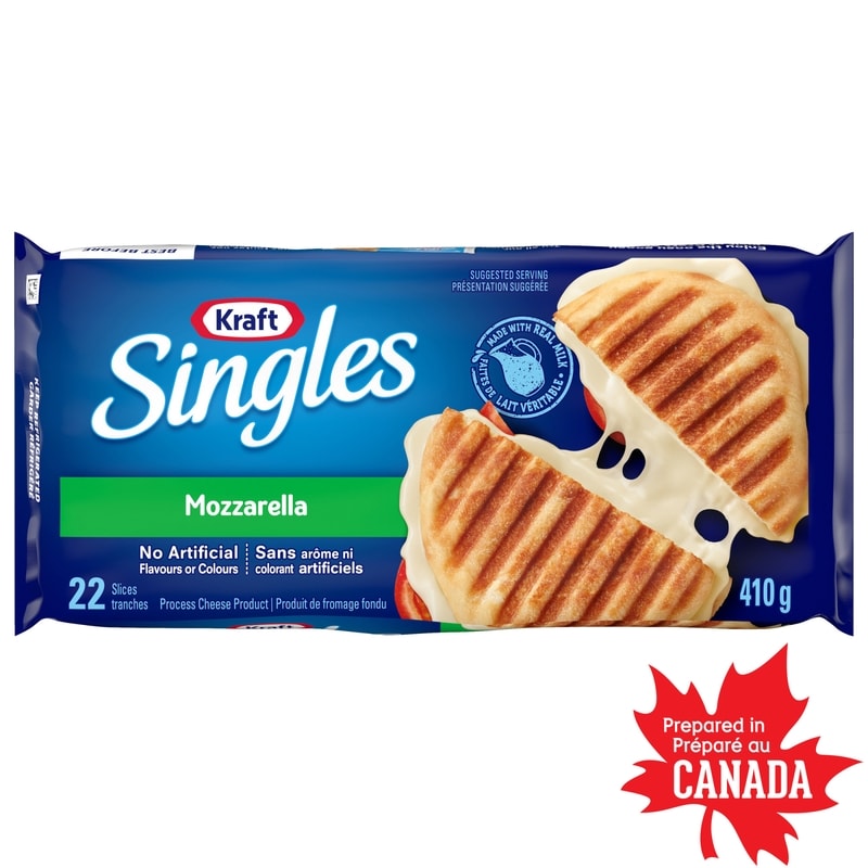 Kraft Singles Mozzarella Processed Cheese Slices - 410 g | Zehrs