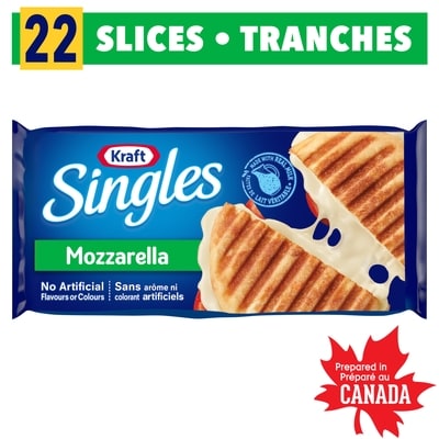Kraft Tranches de fromage fondu Mozzarella 410 g, 0,97 $/100g