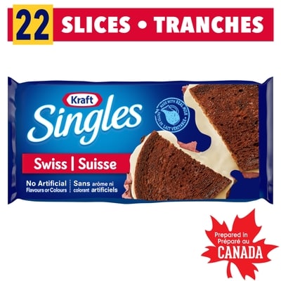 Kraft Tranches de fromage singles suisse 410 g, 1,53 $/100g