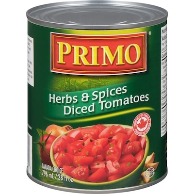 Primo Herbs & Spices Diced Tomatoes 796 ml, $0.25/100ml