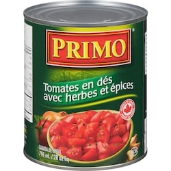 Primo Tomates en dés fines herbes et épices 796 ml, 0,38 $/100ml