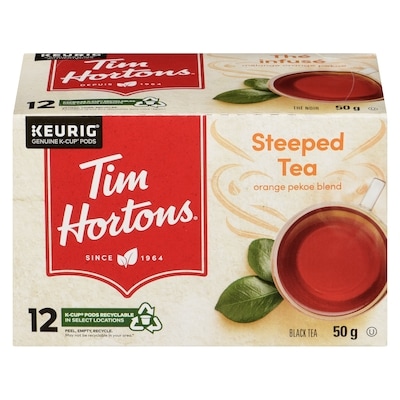 Tim Hortons Steeped Tea Orange Pekoe Blend 12 K-Cup Pods 12 ea, $1.25/1ea