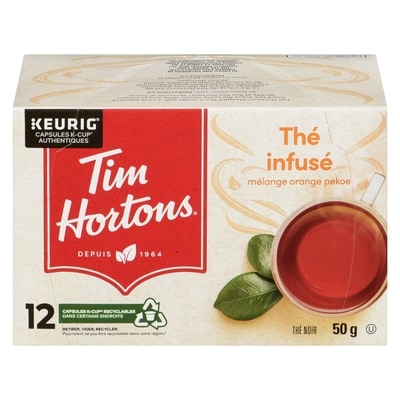 Tim Hortons Thé infusé Orange Pekoe, 12 dosettes K-Cup 12 ea, 1,33 $/1ch