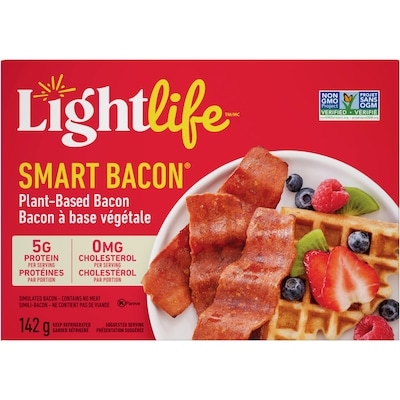 Lightlife Lanières de bacon végétaliennes à base végétale Smart Bacon 142 g, 3,87 $/100g