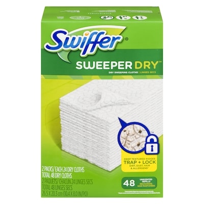 Swiffer Sweeper Dry Sweeping Cloths 48 Unscented Refills 48 ea, $0.40/1ea