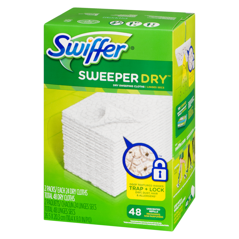 Sweeper Dry Sweeping Cloths 48 Unscented Refills