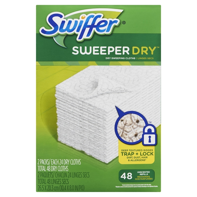 Sweeper Dry Sweeping Cloths 48 Unscented Refills