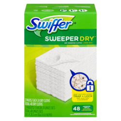 Swiffer 48 recharges de linges secs Swiffer Sweeper, non parfumées 48 ea, 0,46 $/1ch