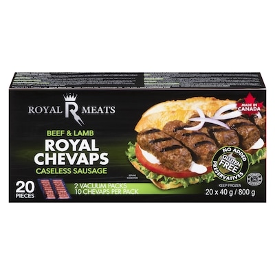Royal Meats Royal Chevaps Beef & Lamb Caseless Sausage 800 g, $2.00/100g