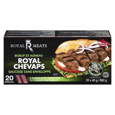 Royal Meats Saucisse sans boyaux au bœuf et à l’agneau, cevapi royaux 800 g, 2,25 $/100g