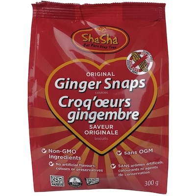 Sha Sha Croq'œurs gingembre biscuits  300x300.0 g, 2,50 $/100g
