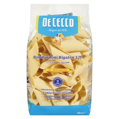 De Cecco Bombardoni Rigati 500 g, $1.00/100g