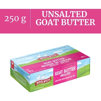 Woolwich Unsalted Goat Butter 250 g, $3.00/100g