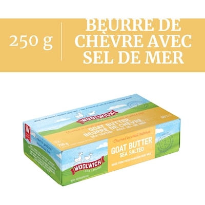 Woolwich Beurre de chèvre au sel de mer 250 g, 3,80 $/100g
