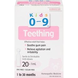 Teething Homeopathic Medicine Sterile & Drinkable Unit-Doses 1 to 30 Months