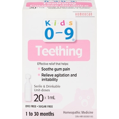 Homeocan Teething Homeopathic Medicine Sterile & Drinkable Unit-Doses 1 to 30 Months 1 ea, $9.99/1ea