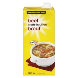 No Name Beef Broth 900 ml, $0.14/100ml