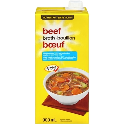 No Name Reduced Sodium Beef Broth 900 ml, $0.17/100ml