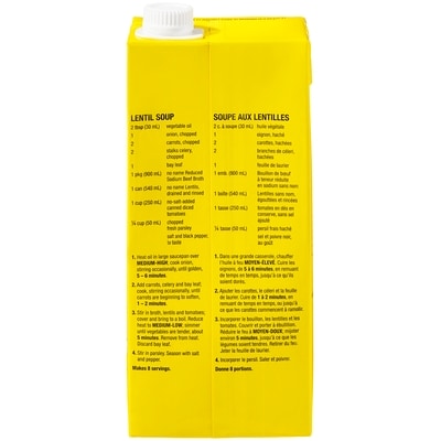 Teneur réduite en sodium bouillon de bœuf 