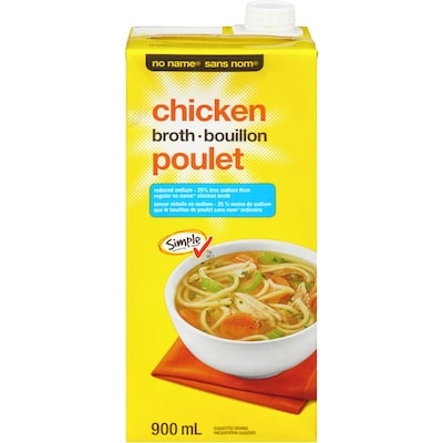 No Name Reduced Sodium Chicken Broth 900 ml, $0.17/100ml