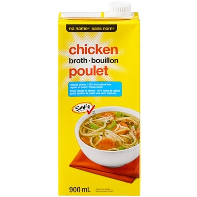 No Name Reduced Sodium Chicken Broth 900 ml, $0.22/100ml