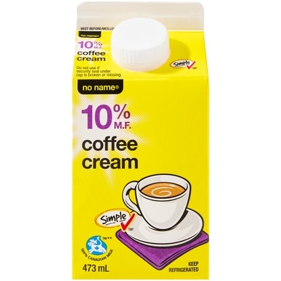 No Name 10% M.F. Coffee Cream 473 ml, $0.81/100ml