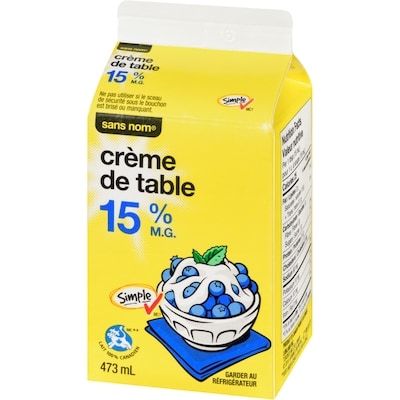 Crème de table 15 % M.G.