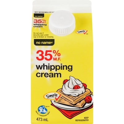 No Name Cream 35% 473 ml, $1.07/100ml
