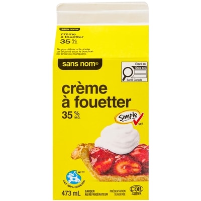 Sans Nom Crème 35 % 473 ml, 1,00 $/100ml