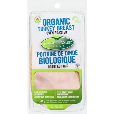 Yorkshire Valley Farms Organic Sliced Turkey Breast 150 g, $6.66/100g