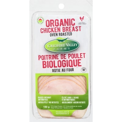 Yorkshire Valley Farms Organic Sliced Chicken Breast 150 g, $6.66/100g
