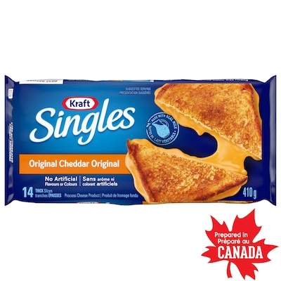 Kraft Singles Original Thick Slices 410 g, $1.46/100g