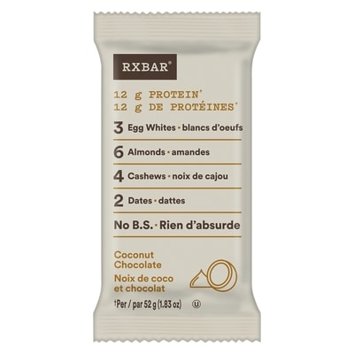RXBar 12 G. Protein Bar Coconut Chocolate  52 g, $5.29/100g