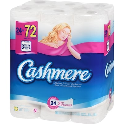 Soft & Thick Toilet Paper, 24 Triple Rolls = 72 Single Rolls