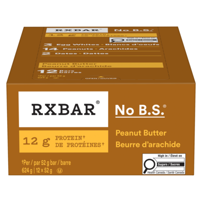 RXBar Barres protéinées RXBAR, beurre d’arachide, 12 g 12x52.0 g, 4,65 $/100g
