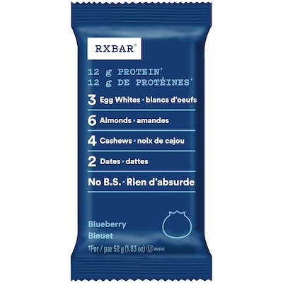 RXBar Protein Bar, Blueberry  12x52.0 g, $5.13/100g
