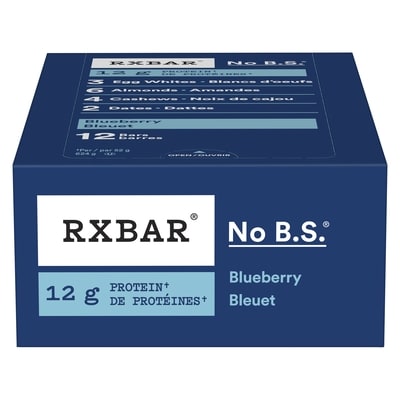 RXBar Protein Bar, Blueberry 12x52.0 g, $4.97/100g
