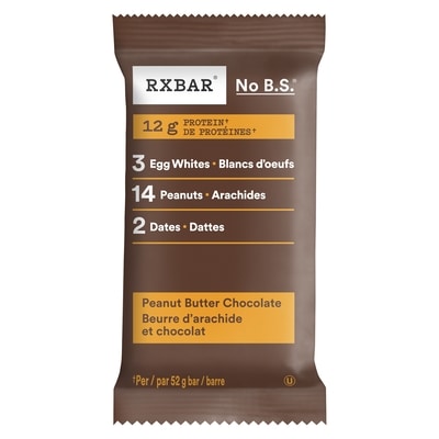 RXBar 12 G. Protein Bar Peanut Butter Chocolate 52 g, $5.29/100g
