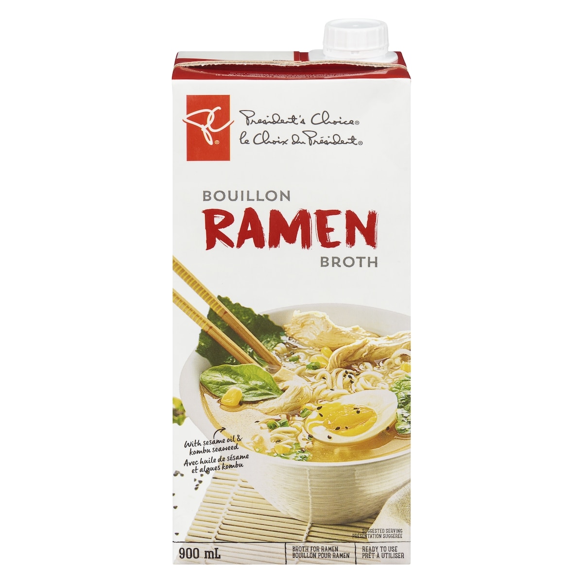 President's Choice Ramen Broth 900 ml, $0.28/100ml