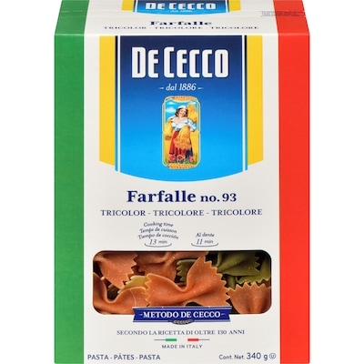 De Cecco Pasta Fusilli No. 34 Tricolor 340 g, $1.03/100g