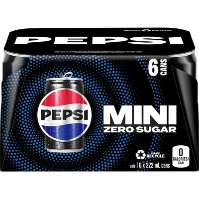 Pepsi Zero Sugar  6x222.0 ml, $0.40/100ml