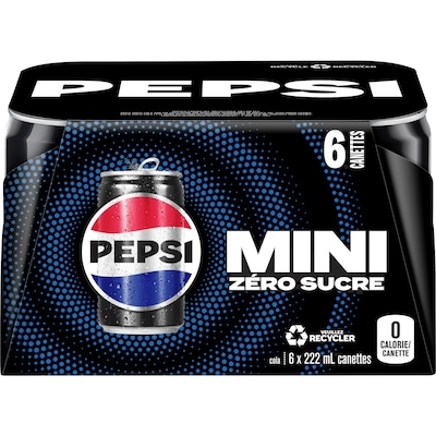 Pepsi Zéro sucre 6x222.0 ml, 0,40 $/100ml