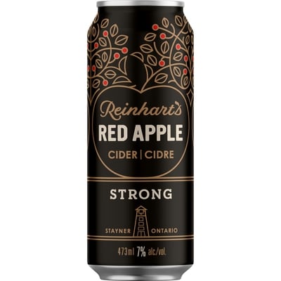 Reinhart Red Apple Strong Cider (ID required at pick-up) 473 ea, $0.69/100ml