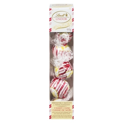 Lindt White Chocolate With Peppermint Pieces And A Delectably Smooth Centre Candy Cane 60 g, $8.32/100g