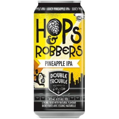 DOUBLE IPA Hops & Robbers Pineapple (Pièce d’identité requise au moment du ramassage) 473 ml, 0,75 $/100ml