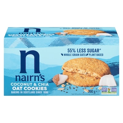 Nairn's Oat Cookies Coconut & Chia 200 g, $2.50/100g